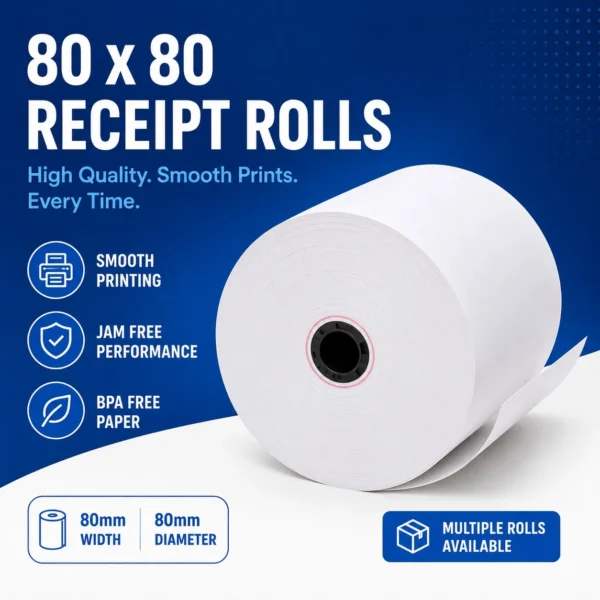 80x80 Receipt Rolls (50 rolls)