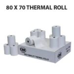 size 80 X 70 mm Receipt Rolls (50 Rolls)